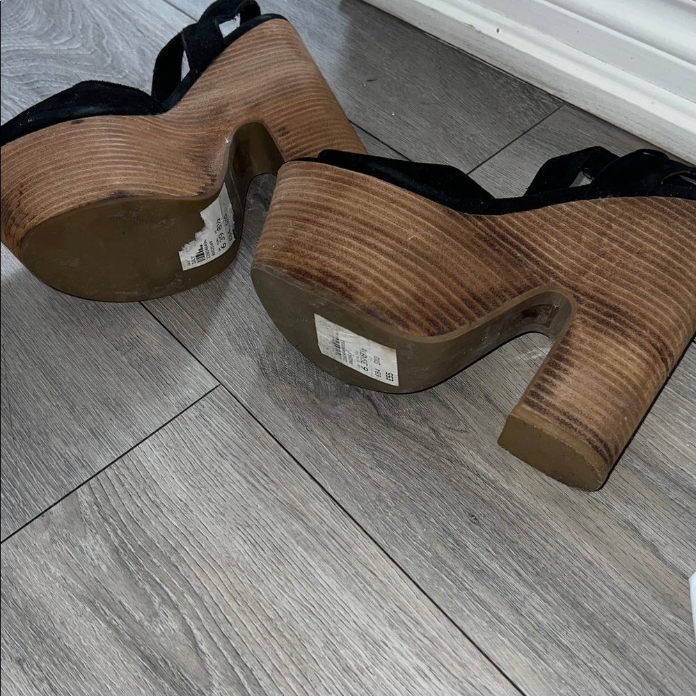 Black Platform Sandals - image 2